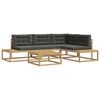 vidaXL Set vanjskih sofa 5 kom. Bijela Poliester