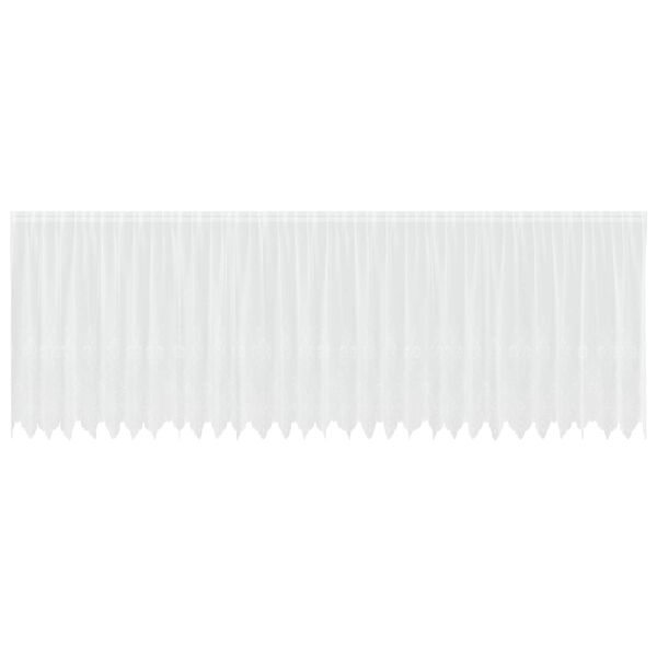 vidaXL Čipkasta zavjesa sa zavjesama Bijelo 180 x 750 cm Poliester