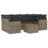 vidaXL 7-dijelni set vrtnih sofa sivi od poliratana