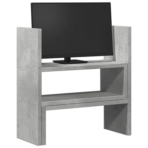 vidaXL Organizator za stol podesivi boja betona 40 x 17 x 41 cm drveni