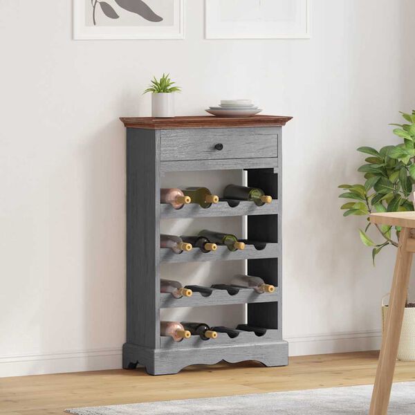 vidaXL Stalak za vino od masivnog drva mahagonija 55 x 23 x 85 cm