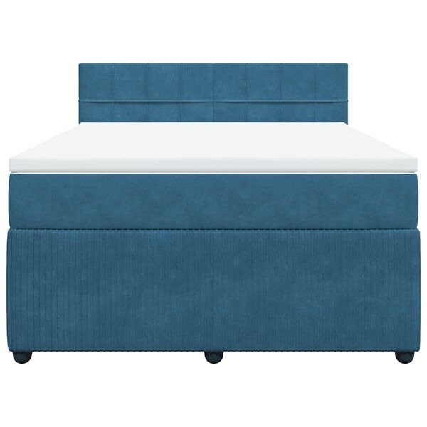 vidaXL Krevet s oprugama i madracem plavi 140x200 cm bar&scaron;unasti