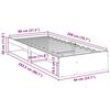 vidaXL Dnevni krevet bez madraca 80 x 200 cm od masivne borovine