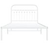 vidaXL Metalni okvir za krevet s uzglavljem bijeli 100x190 cm