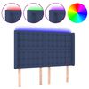 vidaXL LED uzglavlje plavo 147 x 16 x 118/128 cm od tkanine
