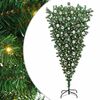 vidaXL Umjetno božićno drvce naopačke s setom kuglica Zelena 180 cm