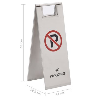 vidaXL Sklopivi znak za parking od nehrđajućeg čelika