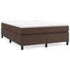 vidaXL Okvir za krevet s oprugom smeđi 140x190 cm od umjetne kože