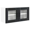 vidaXL Zidni stakleni ormar PORTO Crna 80 x 31 x 40 cm