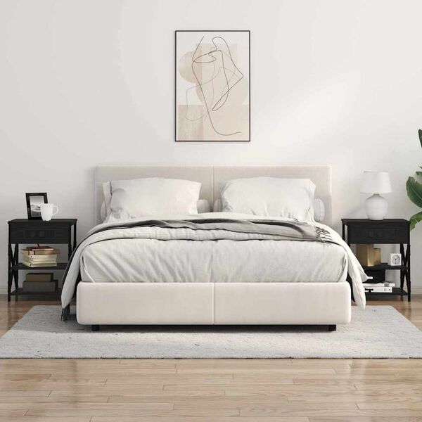 vidaXL Noćni ormar Crni hrast 41 x 31 x 51 cm Konstruirano drvo