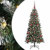 vidaXL Umjetno božićno drvce Zelena 120 cm PVC, plastika i čelik