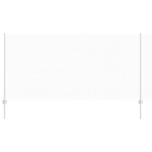 vidaXL Ograda s postovima Srebrna