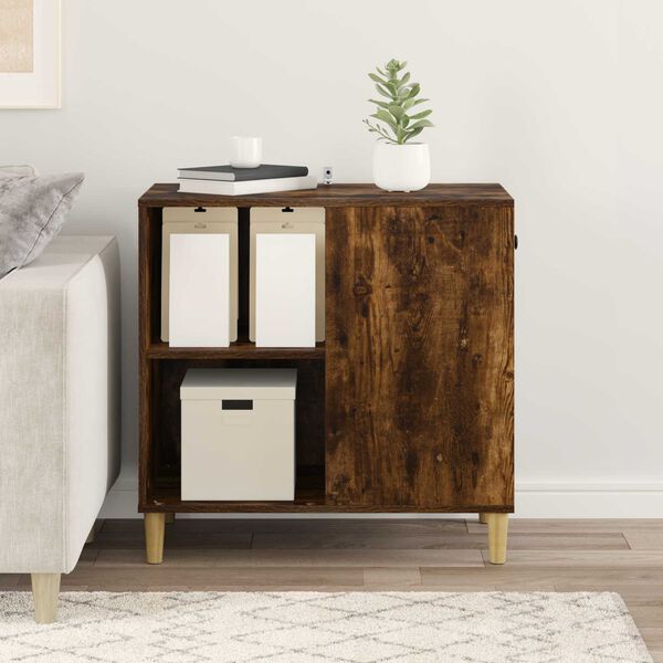 vidaXL Mačja Kuća Dimljeni hrast 72 x 42.5 x 70 cm Konstruirano drvo