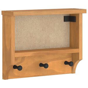 vidaXL Zidna vje&scaron;alica za kapute SANDNES 45x12x35 cm Masivno drvo bor