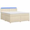 vidaXL Boxspring krevet s madracem Krem 180 x 200 cm Tkanina