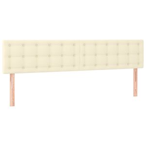 vidaXL Uzglavlja krem 180x5x78/88 cm od umjetne kože