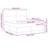 vidaXL LED Box Spring Krevet Svijetlo siva i bijela. 160 x 200 cm