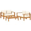 vidaXL 3-dijelna set vrtnih sofa s jastucima masivno bagremovo drvo