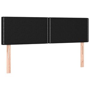 vidaXL Uzglavlja crna 144x5x78/88 cm od tkanine