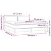 vidaXL Krevet box spring s madracem LED crni 160x200 cm od tkanine