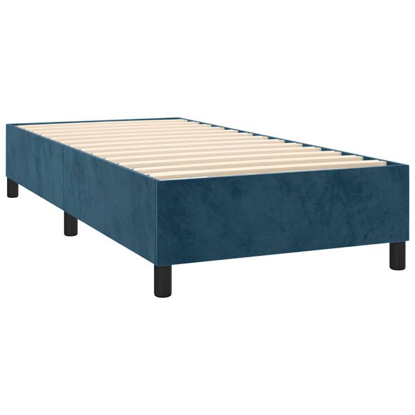 vidaXL Box spring krevet s madracem tamnoplavi 80 x 200 cm bar&scaron;unasti