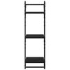 vidaXL Set zidnih polica s policom 6 pcs Crni hrast 100 x 25 x 30 cm