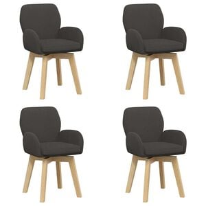 vidaXL Okretne blagovaonske stolice 4 pcs Boucl&eacute; Tamnosiva
