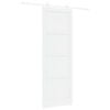 vidaXL Klizna vrata Bijela 83 x 232 cm Masivna borovina
