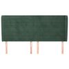 vidaXL Uzglavlje s u&scaron;ima tamnozeleno 183x23x118/128 cm bar&scaron;unasto