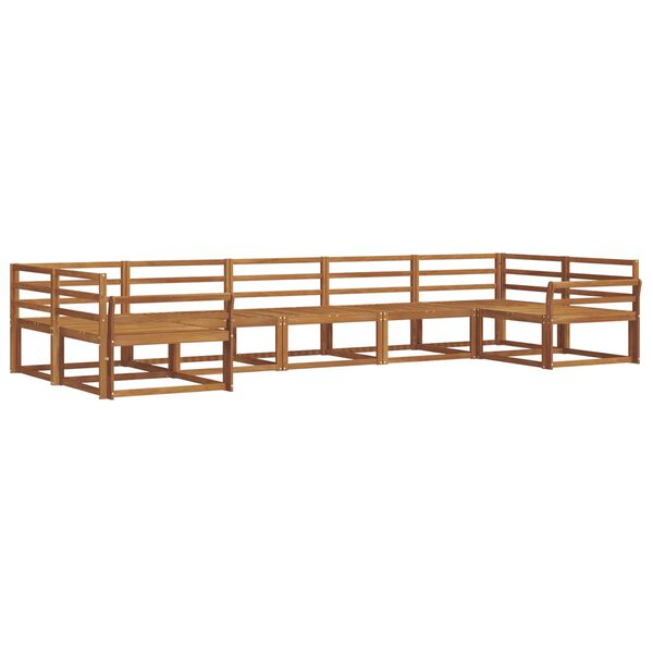 vidaXL Set vanjskih sofa 7 pcs Prirodna Čvrsto drvo akacije