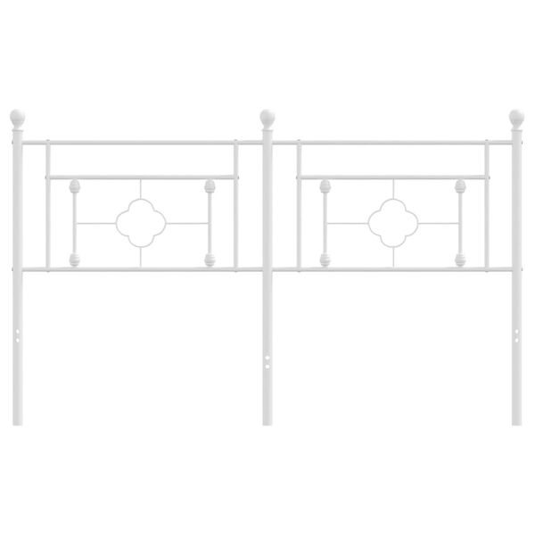 vidaXL Metalno zamjensko uzglavlje bijelo 160 cm