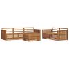 vidaXL Set vanjskih sofa 6 pcs Prirodna Čvrsto drvo akacije