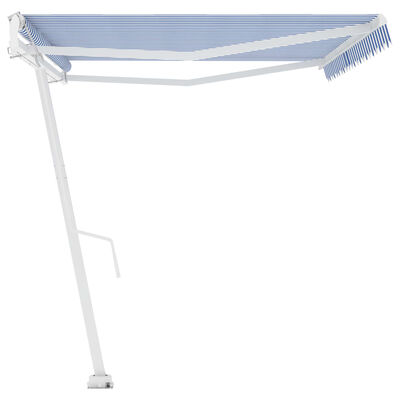 vidaXL Samostojeća automatska tenda 500x300 cm plavo-bijela