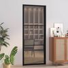 vidaXL Unutarnja vrata 83 x 201,5 cm crna od ESG stakla i aluminija