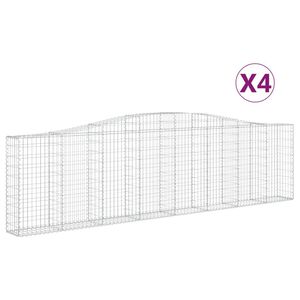 vidaXL Lučne gabionske ko&scaron;are 4 kom 400x30x100/120cm pocinčano željezo