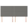 vidaXL Uzglavlje tamno sivo 160x5x118/128 cm tkanina