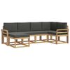 vidaXL Set vanjskih sofa s jastukom 6 pcs Bijela i antracit Poliester