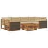 vidaXL Set vanjskih sofa 7 kom. Prirodna i bež