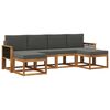 vidaXL Set vanjskih sofa 6 pcs Prirodna i antracit Poliester