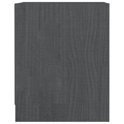 vidaXL Noćni ormarić sivi 35,5 x 33,5 x 41,5 cm od masivne borovine