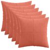 vidaXL Presvlaka za jastuk 6 pcs ALMELO Crvena narančasta 45 x 45 cm
