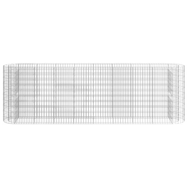 vidaXL Gabionska povišena gredica od pocinčanog željeza 330x50x100 cm