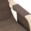 vidaXL Stolica za ljuljanje tamnosmeđa od tkanine