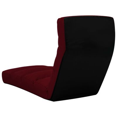 vidaXL Sklopiva podna stolica od umjetne kože crvena boja vina