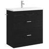vidaXL Set namje&scaron;taja za kupaonicu Crni hrast 81 x 40 x 84,5 cm