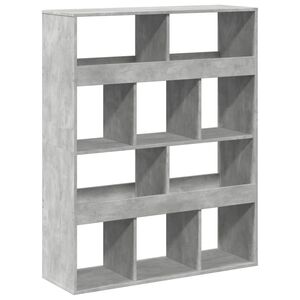vidaXL Sobna pregrada boja betona 100x33x125,5 cm konstruirano drvo