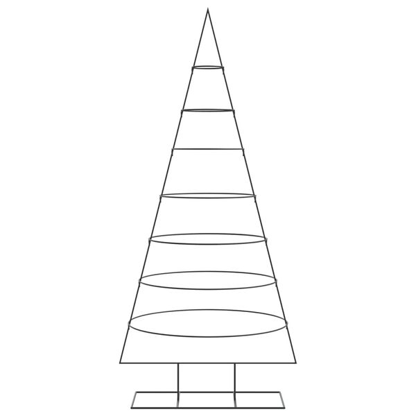 vidaXL Metalno ukrasno božićno drvce crno 210 cm