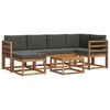 vidaXL Set vanjskih sofa s jastukom 7 pcs Prirodna i antracit
