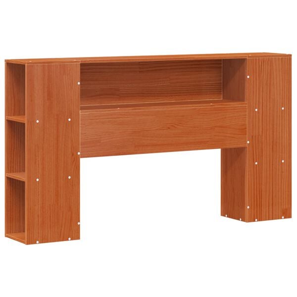 vidaXL Krevet s okvirom i spremnikom s uzglavljem Vosak smeđa