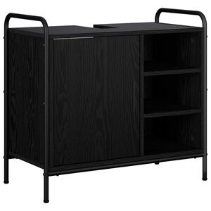 vidaXL Kupaonski ormar Crni hrast 65,5 x 34 x 61 cm Konstruirano drvo